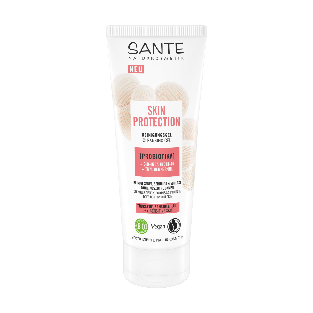 Біогель для вмивання Sante Skin Protection Cleansing Gel для сухої та чутливої шкіри обличчя, з пробіотиками, 100 мл